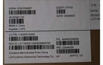 Lenovo 5CB1R99807 C-Cover with keyboard, US English Euro, Black, US