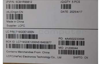 Lenovo 5CB1R99812 C-Cover with keyboard, German, Black, UK