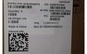 Lenovo 5CB1R99878 C-Cover with keyboard, German, Arctic Grey, Backlight, H-series, UK