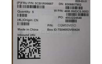 Lenovo 5CB1R99887 C-Cover with keyboard, Portuguese, Arctic Grey, Backlight, H-series, UK