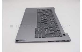 Lenovo 5CB1S00188 C-Abdeckung mit Tastatur, Italienisch, arktisgrau, Hintergrundbeleuchtung, U-Serie