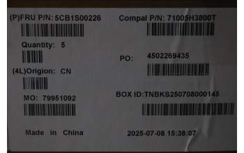 Lenovo 5CB1S00226 C-Cover with keyboard, French, Tidal Teal, Puresight Logo, US