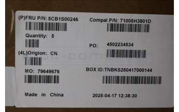 Lenovo 5CB1S00246 C-Cover with keyboard, Hebrew, Tidal Teal, Non-Puresight Logo, US