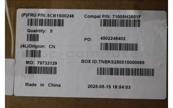 Lenovo 5CB1S00248 C-Cover with keyboard, UK English, Tidal Teal, Non-Puresight Logo, UK