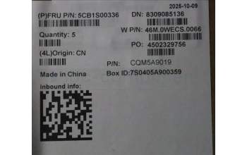 Lenovo 5CB1S00336 C-Cover with keyboard, Swedish/Finnish, Arctic Grey, Backlight, H-series