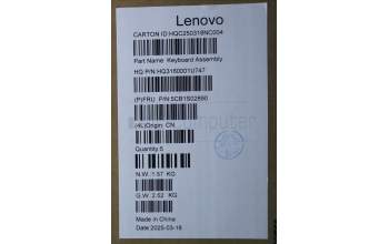 Lenovo 5CB1S02890 C-Cover with keyboard, Czech Slovakian, Cosmic Blue, Backlight, Non-FingerPrint, UK