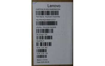 Lenovo 5CB1S02939 C-Cover with keyboard, Nordic, Cosmic Blue, Non-FingerPrint, UK