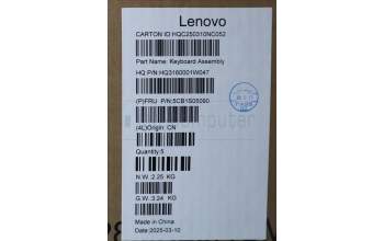 Lenovo 5CB1S05090 C-Cover with keyboard, Greek, Luna Grey, Backlight, Non-FingerPrint, US