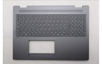 Lenovo 5CB1S05092 C-Cover with keyboard, Hungarian, Luna Grey, Backlight, FingerPrint, UK