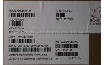 Lenovo 5CB1S05186 C-Cover with keyboard, Italian, Luna Grey, Backlight, FingerPrint, UK