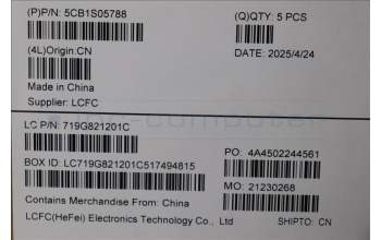 Lenovo 5CB1S05788 C-Cover with keyboard, UK English, Luna Grey, Backlight, FingerPrint, UK