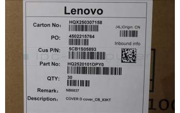 Lenovo 5CB1S05893 D-Cover, 83KT,Cosmic Blue