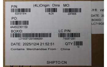 Lenovo 5CB1S11814 Cover 83F5, Hinge CAP, L+R, White