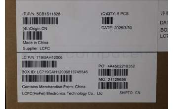 Lenovo 5CB1S11828 C-Cover with keyboard, Greek, Eclipse Black, RGB Backlight, US