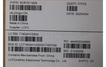 Lenovo 5CB1S11829 C-Cover with keyboard, Hebrew, Eclipse Black, RGB Backlight, US