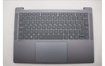 Lenovo 5CB1S11858 C-Cover with keyboard, English, Luna Grey, Backlight, US