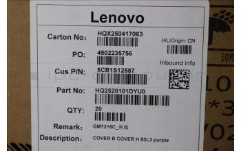 Lenovo 5CB1S12587 COVER B COVER H 83L3 purple