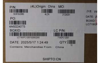 Lenovo 5CB1S22980 COVER COVER L 83LY STRIP_COVER_OLED