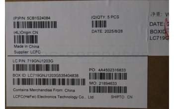 Lenovo 5CB1S24084 C-Cover with keyboard, Bulgarian, Eclipse Black, White Backlight, Anodizing Sandblasting, UK