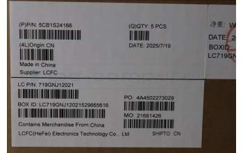 Lenovo 5CB1S24166 C-Cover with keyboard, Italian, Eclipse Black, White Backlight, Anodizing Sandblasting, UK