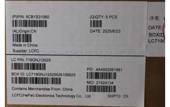 Lenovo 5CB1S31060 C-Cover with keyboard, Belgian, Eclipse Black, White Backlight, Painting, UK