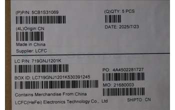 Lenovo 5CB1S31069 C-Cover with keyboard, German, Eclipse Black, White Backlight, Painting, UK