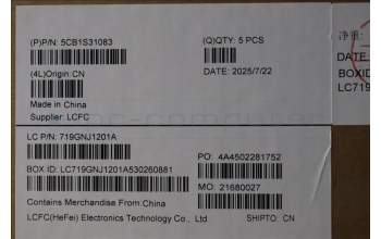 Lenovo 5CB1S31083 C-Cover with keyboard, Switzerland, Eclipse Black, White Backlight, Painting, UK