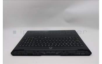 Lenovo 5CB1S31111 C-Cover with keyboard, UK English, Eclipse Black, White Backlight, UK