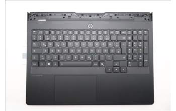 Lenovo 5CB1S31114 C-Cover with keyboard, German, Eclipse Black, White Backlight, UK