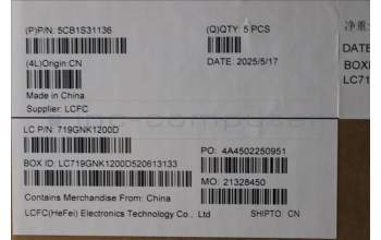 Lenovo 5CB1S31136 C-Cover with keyboard, Bulgarian, Eclipse Black, RGB Backlight, UK