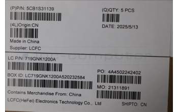 Lenovo 5CB1S31139 C-Cover with keyboard, US English Euro, Eclipse Black, RGB Backlight, US