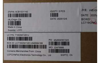 Lenovo 5CB1S31142 C-Cover with keyboard, French, Eclipse Black, RGB Backlight, US