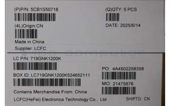 Lenovo 5CB1S50718 C-Cover with keyboard, Slovenian, Eclipse Black, RGB Backlight, UK