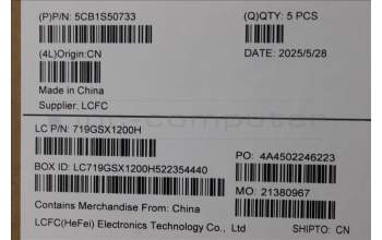 Lenovo 5CB1S50733 C-Cover with keyboard, Czech Slovakian, Glacier white, UK