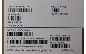 Lenovo 5CB1S50734 C-Cover with keyboard, English, Glacier white, US