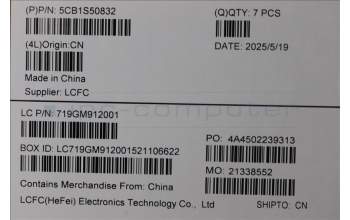 Lenovo 5CB1S50832 A-Cover, 83L0, GTT