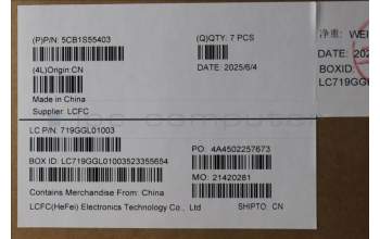 Lenovo 5CB1S55403 A-Cover, e-privacy LCD, Black, MTS41_MG_ASSY