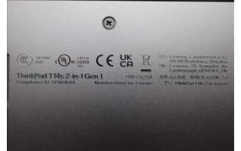 Lenovo 5CB1S55443 MTS41_D_COVER_AL_WL_BK_ASSY