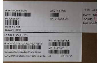 Lenovo 5CB1S57392 C-Cover with keyboard, Spanish, ClickPad, w/Screw, UK