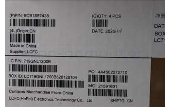 Lenovo 5CB1S57438 C-Cover with keyboard, Belgian, Eclipse Black, White Backlight, UK