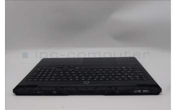 Lenovo 5CB1S57438 C-Cover with keyboard, Belgian, Eclipse Black, White Backlight, UK