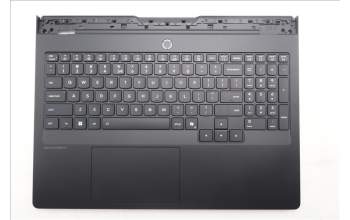 Lenovo 5CB1S57443 C-Cover with keyboard, US English Euro, Eclipse Black, White Backlight, US