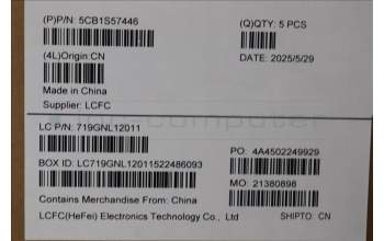 Lenovo 5CB1S57446 C-Cover with keyboard, French, Eclipse Black, White Backlight, US