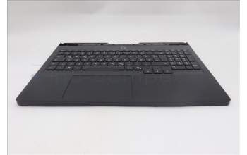 Lenovo 5CB1S57448 C-Cover with keyboard, German, Eclipse Black, White Backlight, UK