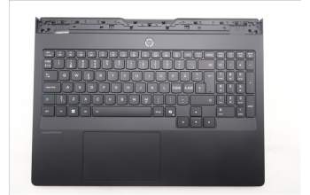 Lenovo 5CB1S57457 C-Cover with keyboard, Nordic, Eclipse Black, White Backlight, UK
