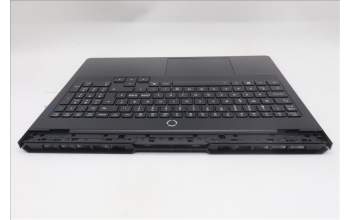 Lenovo 5CB1S57457 C-Cover with keyboard, Nordic, Eclipse Black, White Backlight, UK