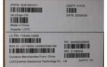 Lenovo 5CB1S57471 C-Cover with keyboard, Czech Slovakian, Eclipse Black, RGB Backlight, UK