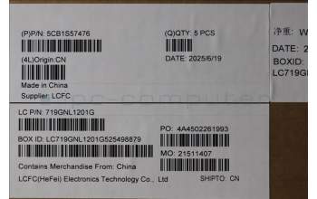 Lenovo 5CB1S57476 C-Cover with keyboard, French, Eclipse Black, RGB Backlight, US