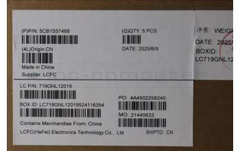 Lenovo 5CB1S57488 C-Cover with keyboard, Portuguese, Eclipse Black, RGB Backlight, UK