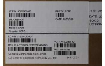 Lenovo 5CB1S57490 C-Cover with keyboard, Slovenian, Eclipse Black, RGB Backlight, UK